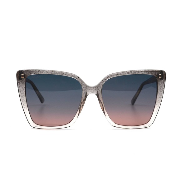 JIMMY CHOO LESSIE/S HUDE GLITTER GREY WOMEN'S SUNGLASSES - Picture 4 of 14